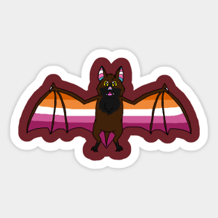 Lesbian Pride Bat Sticker